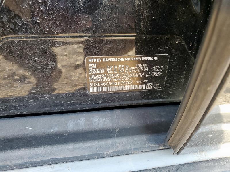 5UXCR6C55KLK79703 - 2019 BMW X5 XDRIVE40I BLACK photo 13