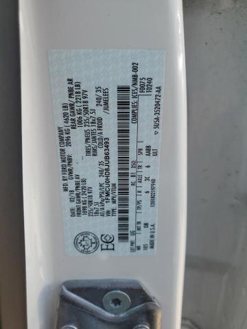 1FMCU0HD8JUB63493 - 2018 FORD ESCAPE SEL თეთრი ფოტო 13