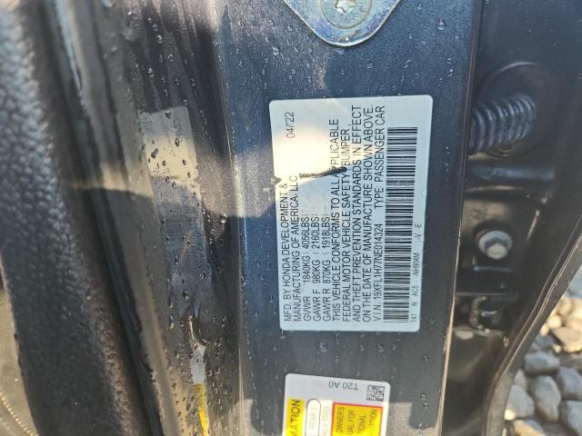 19XFL1H77NE014324 - 2022 HONDA CIVIC EXL GRAY photo 13