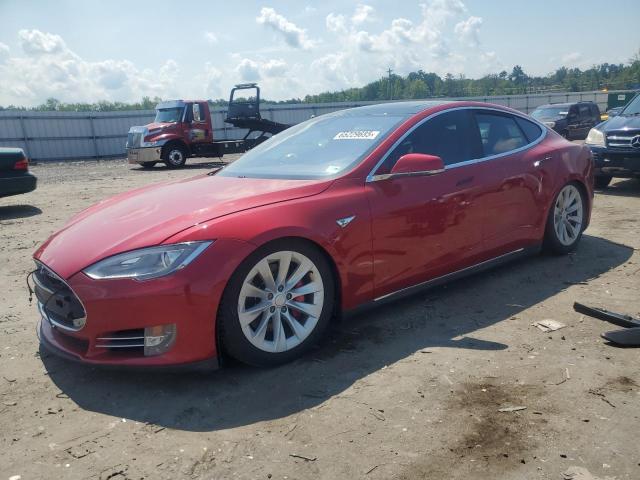 5YJSA1H21EFP63588 - 2014 TESLA MODEL S Qırmızı foto 1