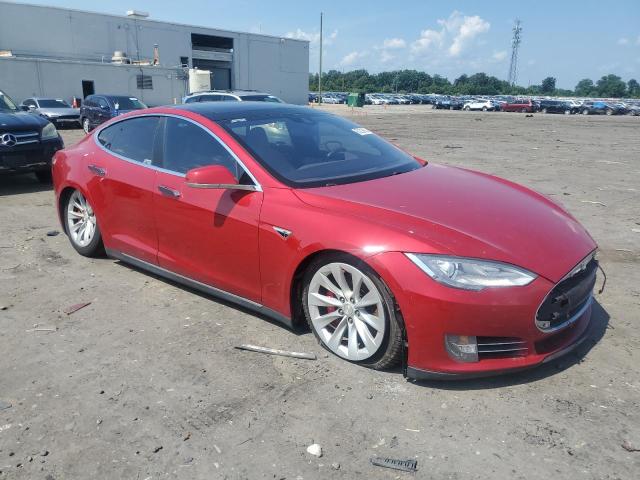 5YJSA1H21EFP63588 - 2014 TESLA MODEL S Qırmızı foto 4