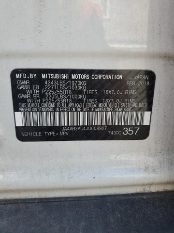 JA4AR3AU4JU008927 - 2018 MITSUBISHI OUTLANDER ES 白色 照片 14