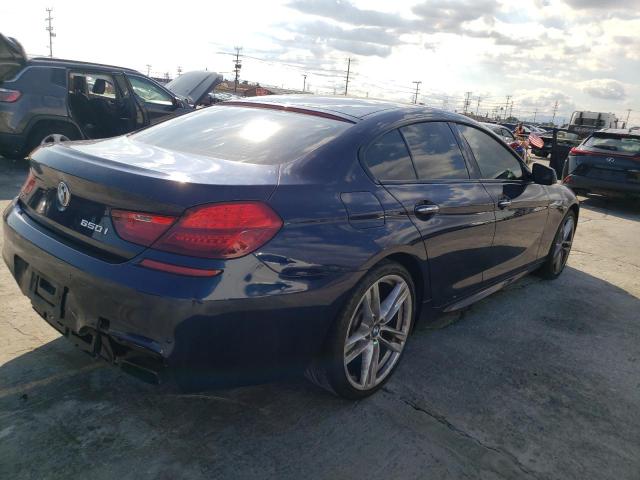 WBA6B2C52ED129720 - 2014 BMW 650 I GRAN COUPE BLUE photo 3