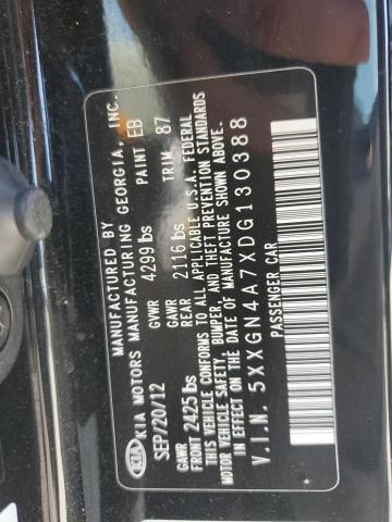 5XXGN4A7XDG130388 - 2013 KIA OPTIMA EX BLACK photo 13