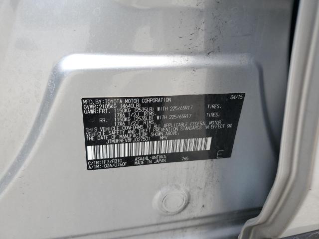 JTMBFREV8FJ027501 - 2015 TOYOTA RAV4 LE SILVER photo 13