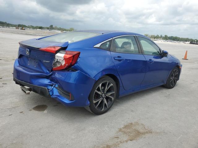 2HGFC2F83LH561143 - 2020 HONDA CIVIC SPORT BLUE photo 3