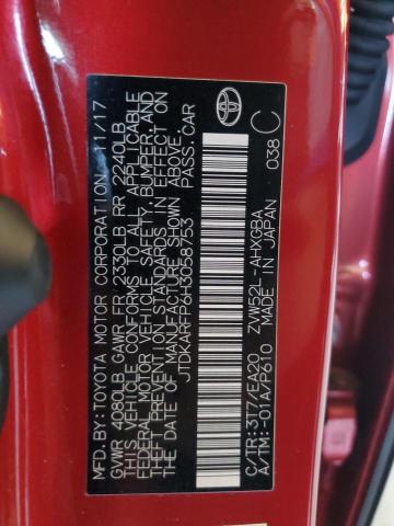 JTDKARFP6H3058753 - 2017 TOYOTA PRIUS PRIM 红色 照片 13