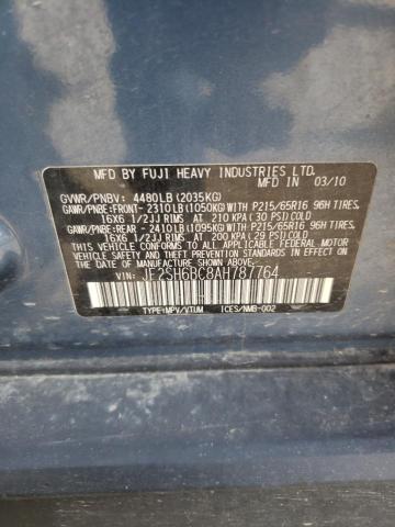 JF2SH6BC8AH787764 - 2010 SUBARU FORESTER XS Mavi foto 13