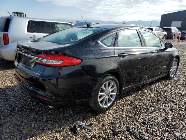 3FA6P0LU3HR318393 - 2017 FORD FUSION SE HYBRID BLACK photo 3