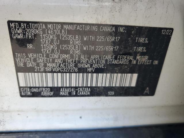 2T3F1RFV0PC327276 - 2023 TOYOTA RAV4 LE Ağ foto 13