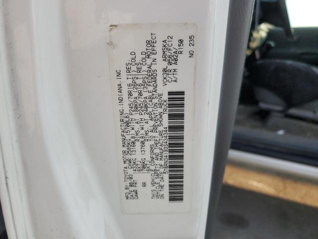 5TBRN34193S434344 - 2003 TOYOTA TUNDRA ACCESS CAB SR5 WHITE photo 12