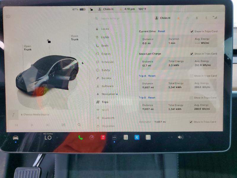 7SAYGDED6SA347998 - 2025 TESLA MODEL Y გრაფიტი ფოტო 9