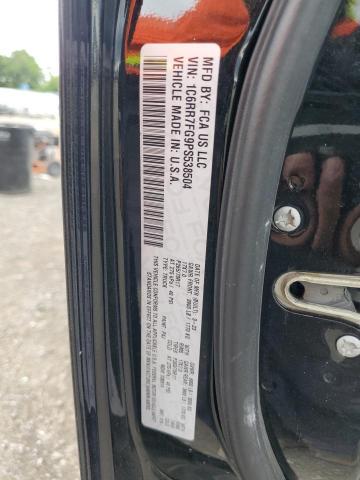 1C6RR7FG9PS538504 - 2023 RAM 1500 CLASS TRADESMAN შავი ფოტო 12