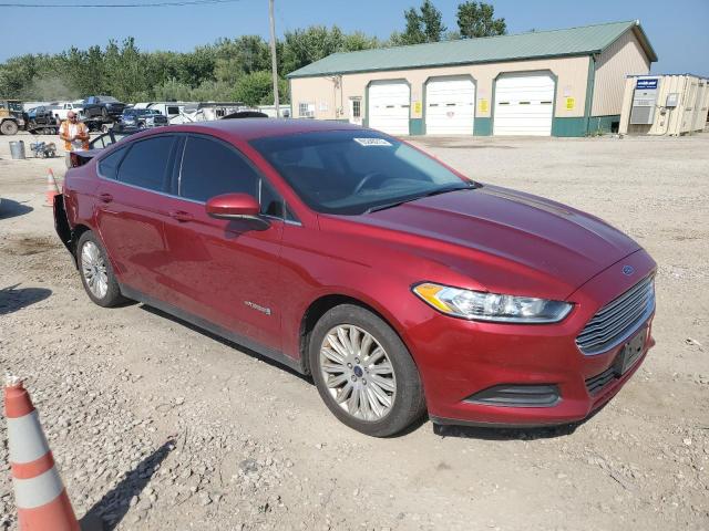 3FA6P0UU7GR378352 - 2016 FORD FUSION S HYBRID RED photo 4