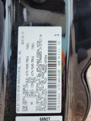 5TFRX5GN5KX142291 - 2019 TOYOTA TACOMA ACCESS CAB Черный фото 13