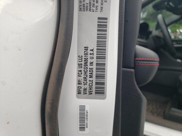 1C4RJHCG9N8619748 - 2022 JEEP GRAND CHER TRAILHAWK 白色 照片 14