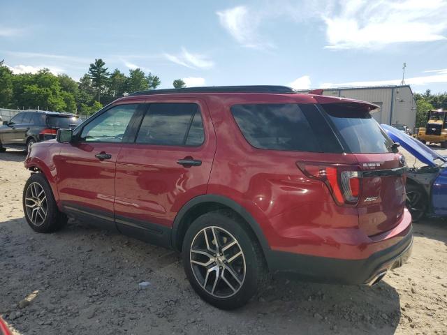 1FM5K8GT9HGD46464 - 2017 FORD EXPLORER SPORT წითელი ფოტო 2
