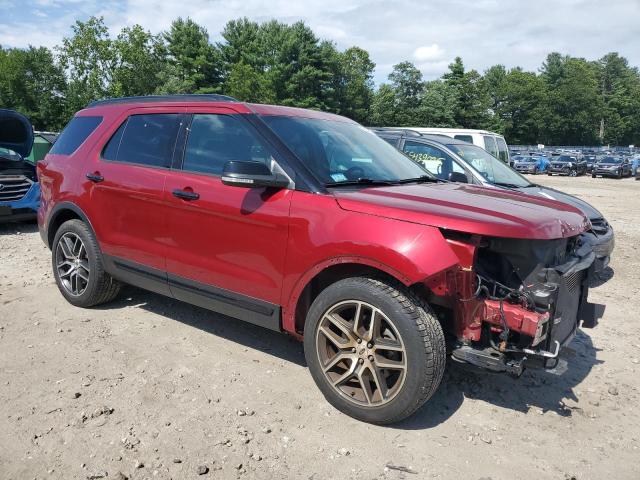 1FM5K8GT9HGD46464 - 2017 FORD EXPLORER SPORT წითელი ფოტო 4