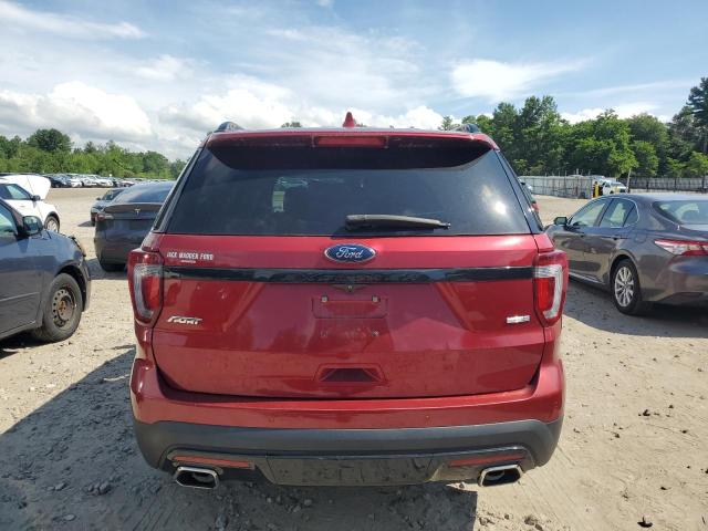 1FM5K8GT9HGD46464 - 2017 FORD EXPLORER SPORT წითელი ფოტო 6