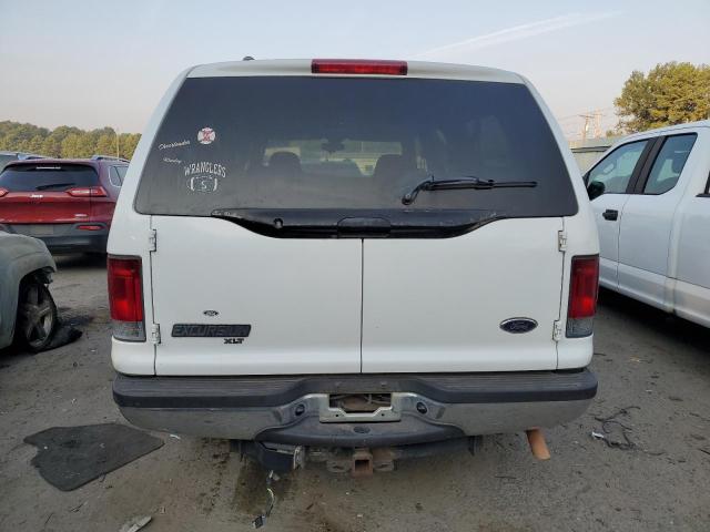 1FMNU40L62EA16927 - 2002 FORD EXCURSION XLT WHITE photo 6