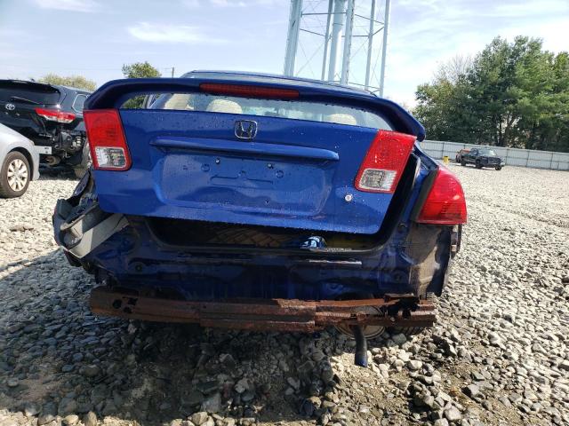 2HGES16374H590630 - 2004 HONDA CIVIC DX VP BLUE photo 6