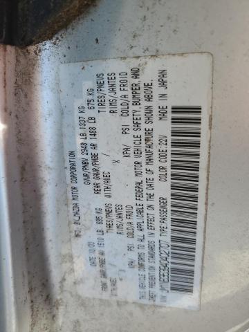 JM1NB353940402707 - 2004 MAZDA MX-5 MIATA BASE SILVER photo 12