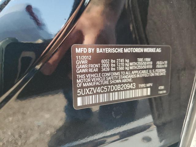 5UXZV4C57D0B20943 - 2013 BMW X5 XDRIVE35I Սև լուսանկար 13