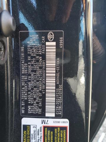 4T1BF3EKXAU014691 - 2010 TOYOTA CAMRY BASE 黑色 照片 12