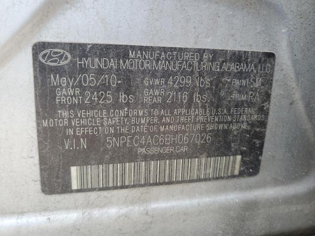 5NPEC4AC6BH067026 - 2011 HYUNDAI SONATA SE TWO TONE photo 12