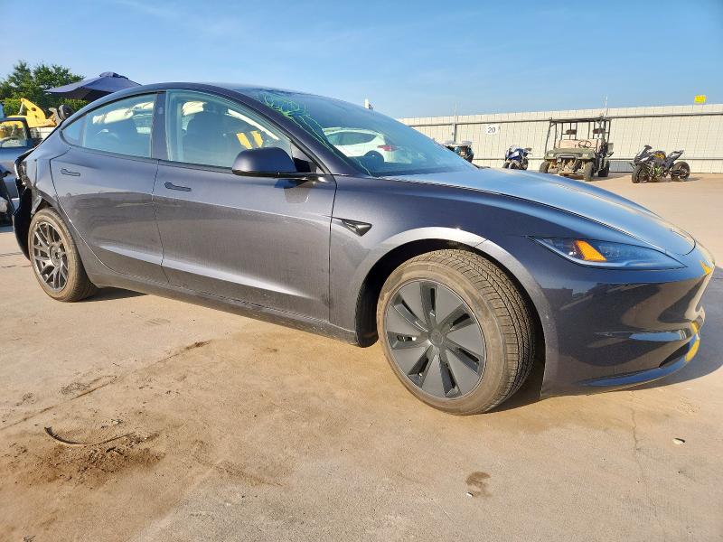 5YJ3E1EAXSF006463 - 2025 TESLA MODEL 3 GRAY photo 4