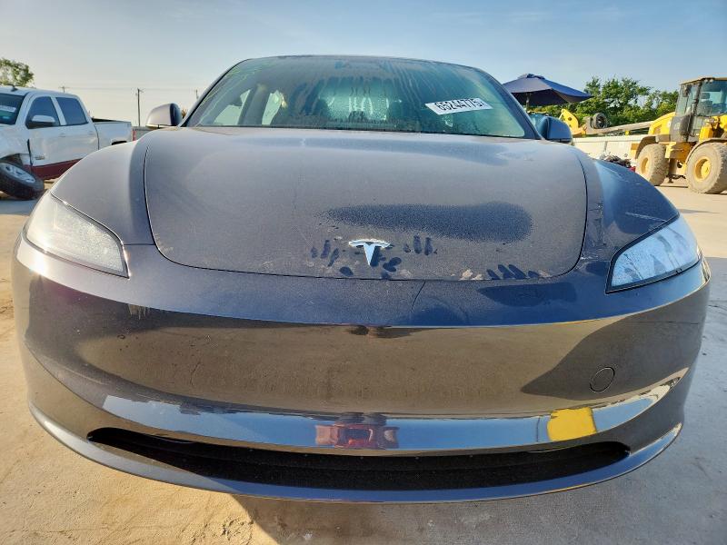 5YJ3E1EAXSF006463 - 2025 TESLA MODEL 3 GRAY photo 5