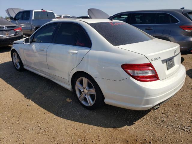 WDDGF5EB6BR174972 - 2011 MERCEDES-BENZ C 300 WHITE photo 2