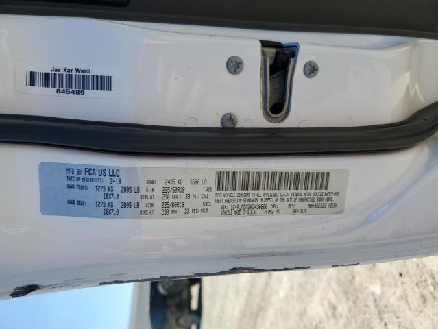 1C4PJMDX2KD430800 - 2019 JEEP CHEROKEE LIMITED WHITE photo 13