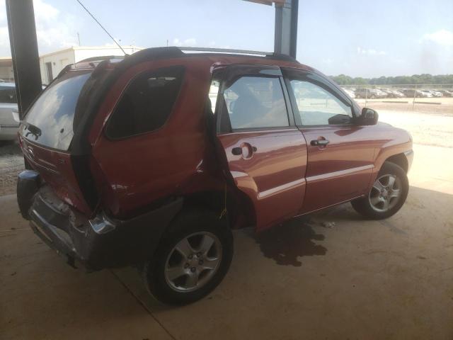 KNDJF724187455230 - 2008 KIA SPORTAGE LX MAROON photo 3