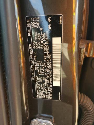 YV4A22RK0K1370020 - 2019 VOLVO XC60 T6 ნაცრისფერი ფოტო 12