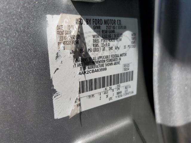 2FMDK4AK2CBA63599 - 2012 FORD EDGE SPORT SILVER photo 14