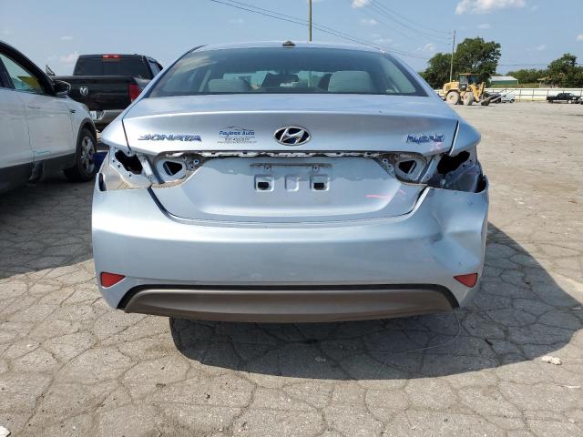 KMHEC4A45EA116927 - 2014 HYUNDAI SONATA HYBRID BLUE photo 6