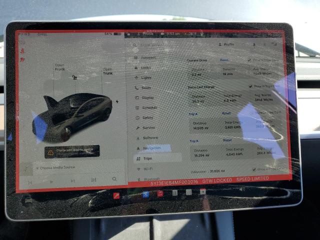 5YJ3E1EB4MF002016 - 2021 TESLA MODEL 3 Գրաֆիտ լուսանկար 9