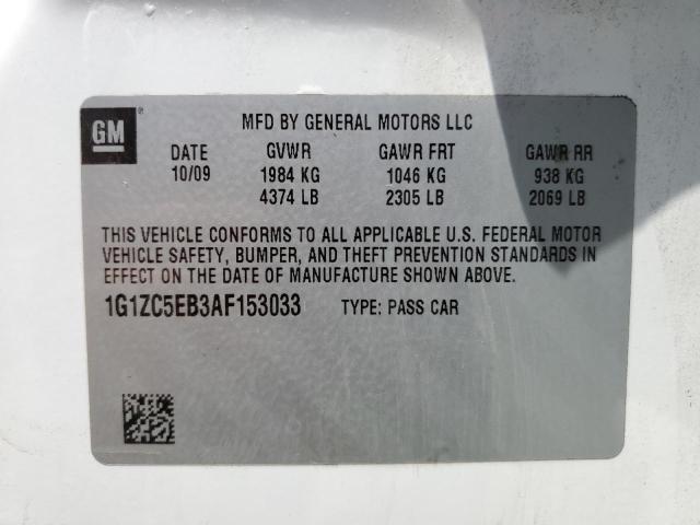 1G1ZC5EB3AF153033 - 2010 CHEVROLET MALIBU 1LT Weiß Foto 12