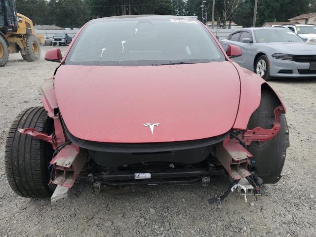 5YJ3E1EB8NF249931 - 2022 TESLA MODEL 3 红色 照片 5