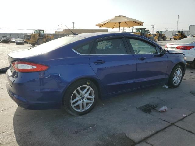 3FA6P0H73GR345854 - 2016 FORD FUSION SE BLUE photo 3