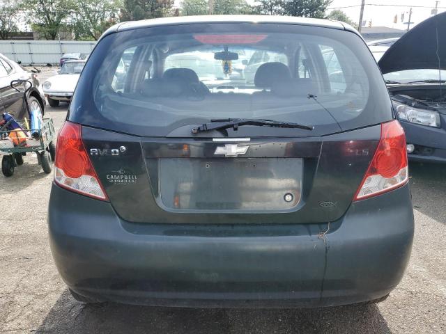 KL1TD66607B765795 - 2007 CHEVROLET AVEO BASE BLACK photo 6