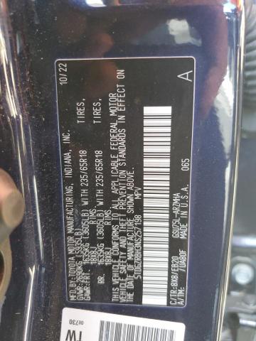 5TDGZRBH3NS257198 - 2022 TOYOTA HIGHLANDER XLE 蓝色 照片 12