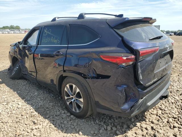 5TDGZRBH3NS257198 - 2022 TOYOTA HIGHLANDER XLE 蓝色 照片 2