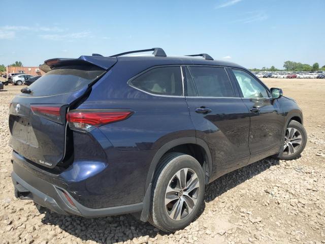 5TDGZRBH3NS257198 - 2022 TOYOTA HIGHLANDER XLE 蓝色 照片 3