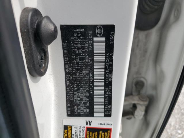 4T1JA1AB9MU001973 - 2021 TOYOTA AVALON XLE WHITE photo 12