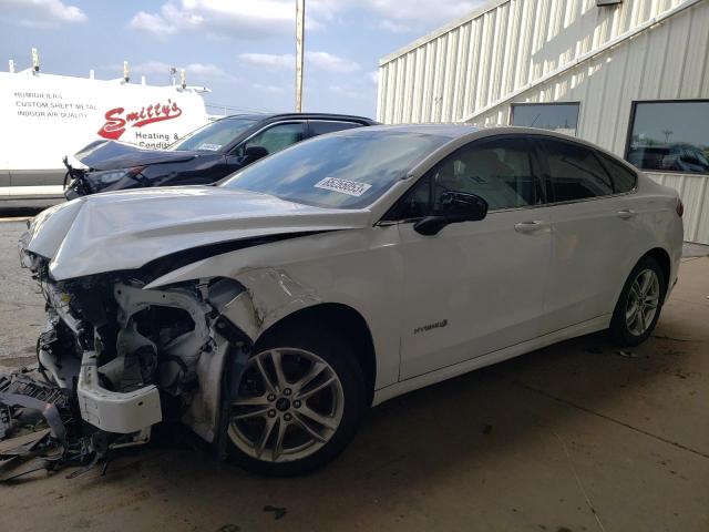 3FA6P0LUXJR274771 - 2018 FORD FUSION SE HYBRID WHITE photo 1