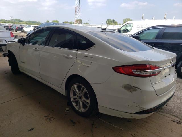 3FA6P0LUXJR274771 - 2018 FORD FUSION SE HYBRID WHITE photo 2