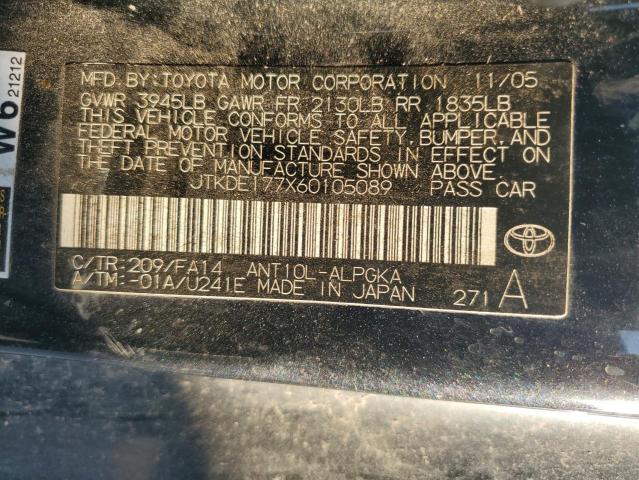 JTKDE177X60105089 - 2006 TOYOTA SCION TC 黑色 照片 13