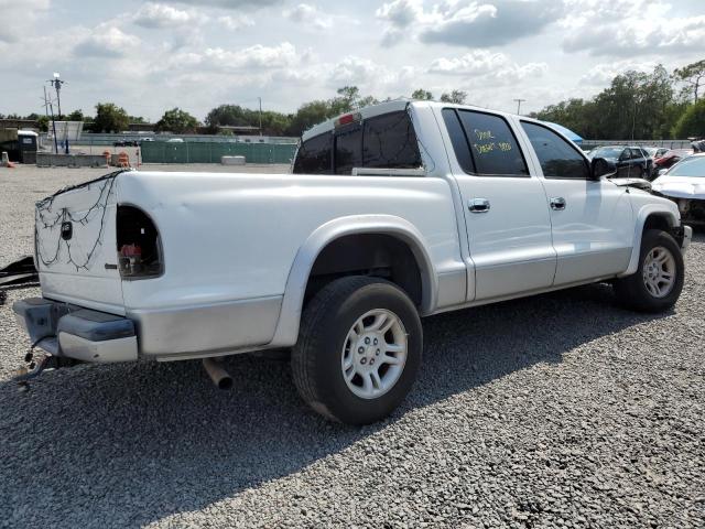 1D7HL48N44S579804 - 2004 DODGE DAKOTA QUAD SLT WHITE photo 3